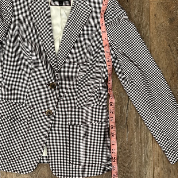 J. Navy and Burgundy Rhodes Micro Check Cotton Blazer, 0 - Picture 16 of 16